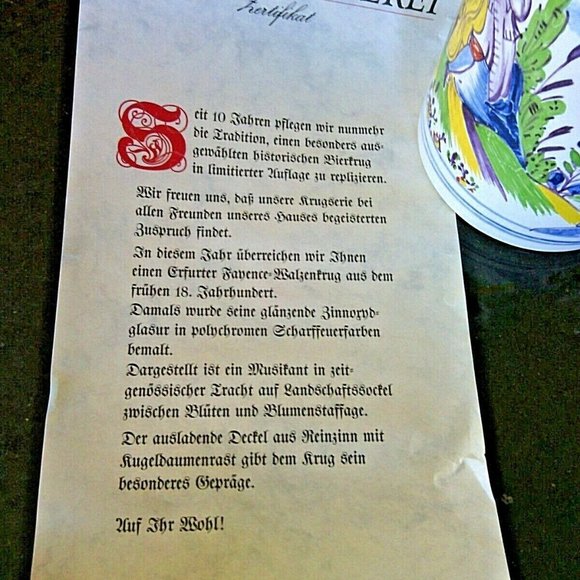 Fayence Rolling Pewter lidded German Beer Stein König Brewery 8248031 Pilseners - Picture 9 of 16